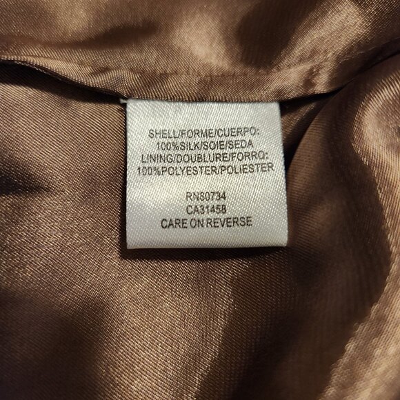 BCBG Max Azria Floor Length Brown Gown with Unique Beaded Neckline, Size 10 - Picture 7 of 7